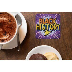 Black History 24/7 Coasters Pulp Board 4 x 4 (Set of 2)